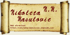 Nikoleta Mašulović vizit kartica